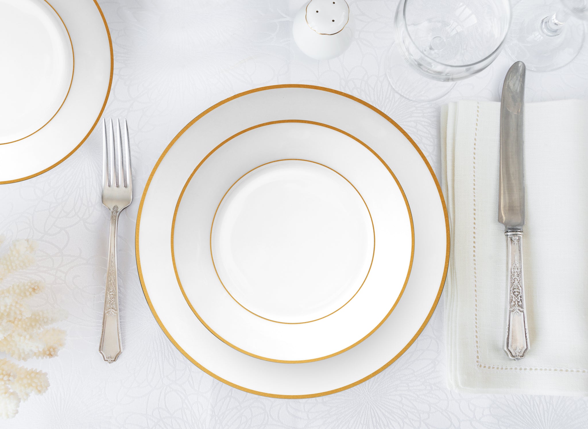 Set Stoviglie Bone China 20 Pezzi Bianco - Servizio 4 Persone, Lavabile In Microonde E Lavastoviglie - 2