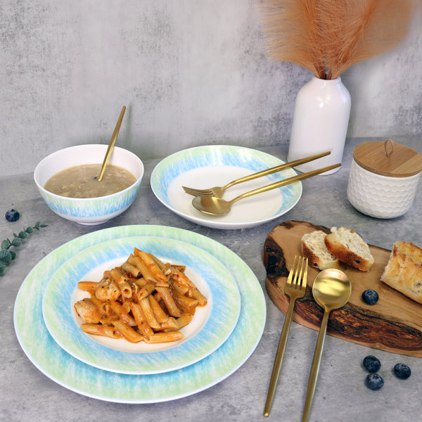 Dinnerware Set, Fine Bone China, 16 Pieces, Plates and Bowls set, Service for 4, Chelsea, Microwave Safe, Dish set, Essential Home, Everyday Living, Kitchen Dishes, Dinner set, Giftware
