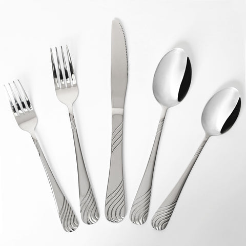 Silverware Set, EVOLUTION TODAYSHOME 20 Piece Stainless Steel Flatware, Service for 4 Cutlery Set Utensils, for Home Kitchen Restaurant, Include Knives Spoons Forks, Mirror Polished, Dishwasher Safe