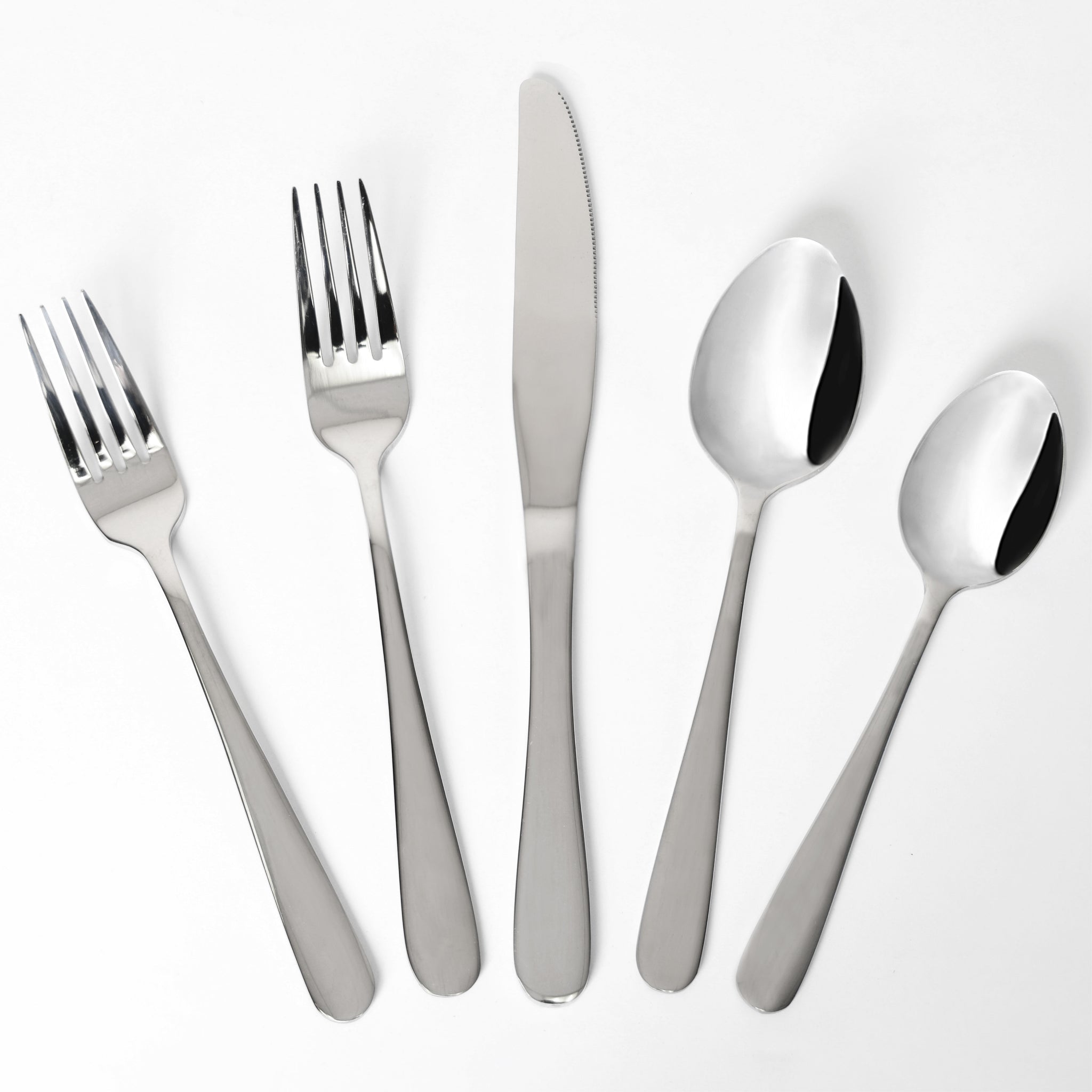 Black Silverware Flatware Set for 4, 20 Piece Kitchen Tableware