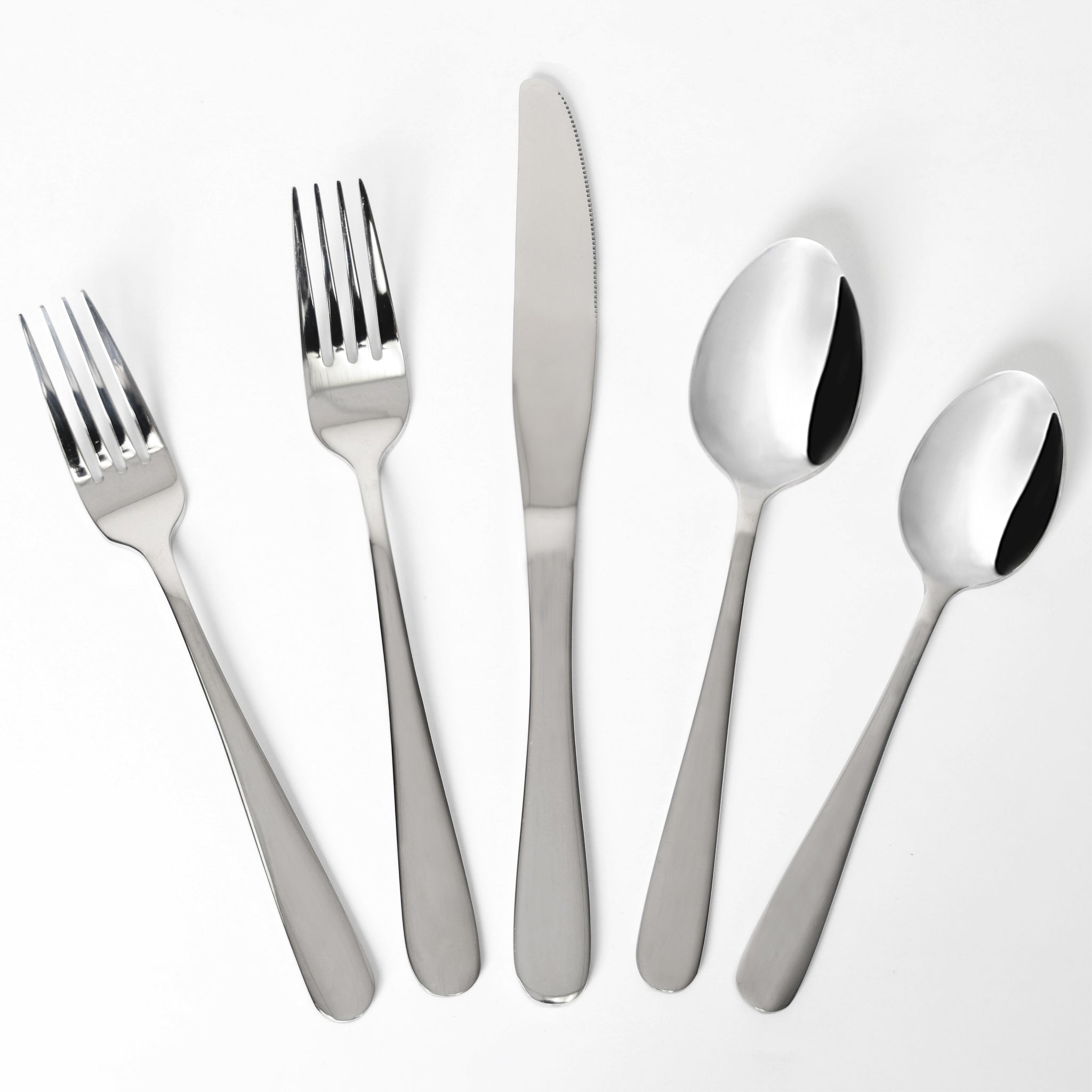 Black Silverware Set 20 Pieces, Stainless Steel Flatware for 4