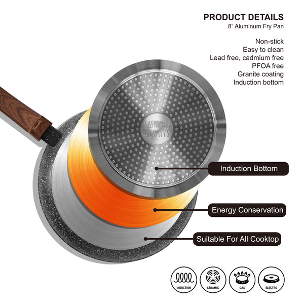 Easy chef always Classic Granite Nonstick Frying Pan