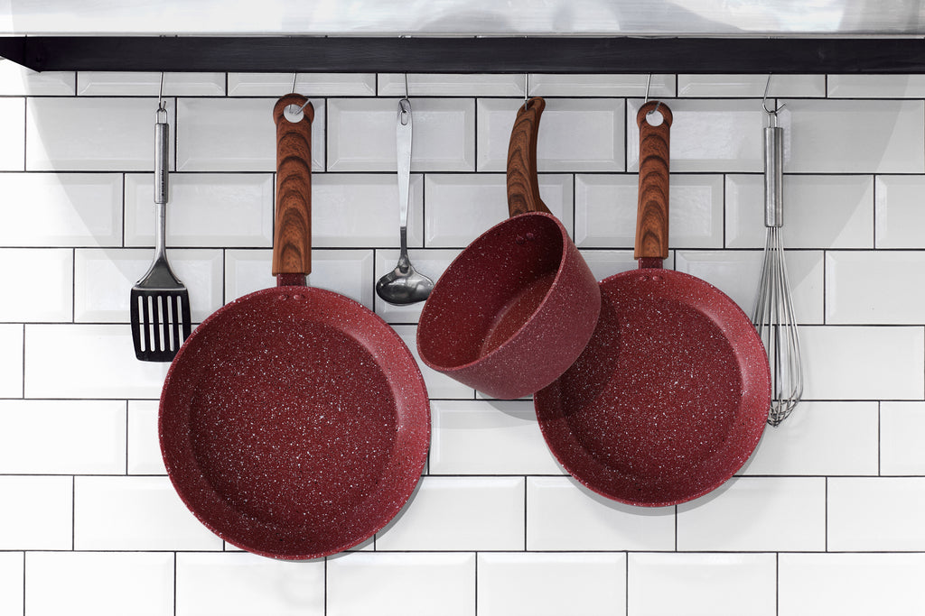 Easy Chef Always Red Granite Nonstick Frying Pan 8 inch