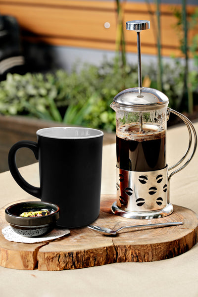 Coffee Mug Set, Set of 4, 25 oz, Oversized, Stoneware Mug, Ceramic, Big Mug with Large Handle, assorted color, extra large gift, 2 tone, for hot cocoa and chocolate