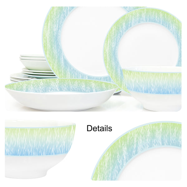 Dinnerware Set, Bone China, 16 Piece Plates and Bowls Set, Service for 4, Chelsea, Microwave Safe, Dish set, Essential Home, Everyday Living, Kitchen Dishes, Giftware, Fine Dinner set