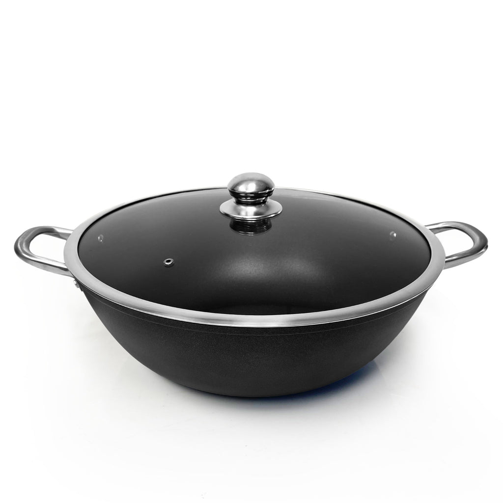 6 Quarts Cast Iron Dutch Oven Stock Pot, wok, Pre-Seasoned nonstick, w –