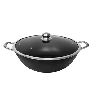 8.5 Quarts Cast Iron Dutch Oven Stock Pot, wok, Pre-Seasoned nonstick, with tempered glass lid, 2 side handles, caldero for everyday kitchen and camp, large braiser for cooking, deep fry pan, Light