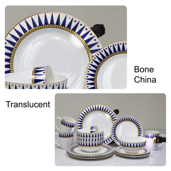 Bone China Dinnerware, 16 Piece Set, Service for 4, Dixie Gold, Microwave Safe, Elegant Giftware, Dish set, Essential Home, Everyday Living, Display, decoration, Kitchen Dishes, Dinner set